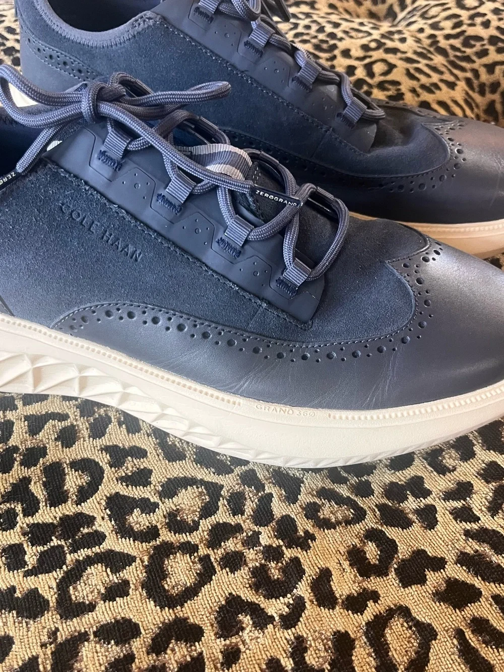 Cole Haan Zerogrand WFA 2.0 Wingtip Oxford Shoes Mens 13 M Blue Sneakers